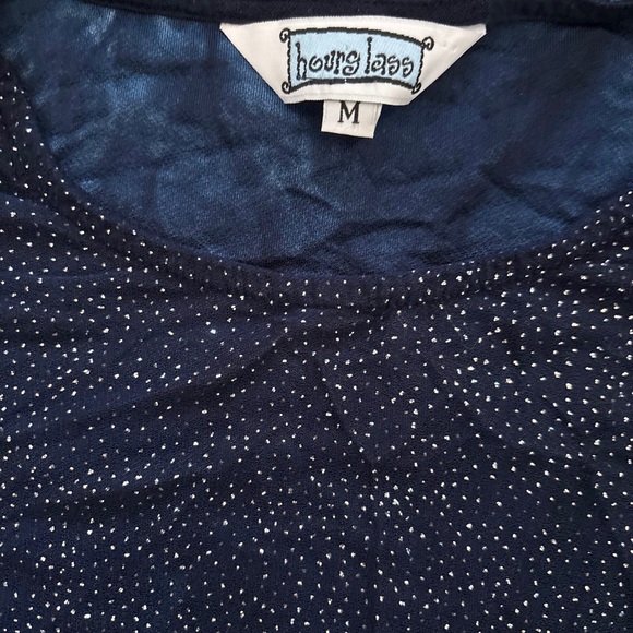 2000s Hourglass Navy Blue Glitter Top - Picture 3 of 5